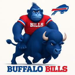 Buffalo Bills logo remixed with Lumpy