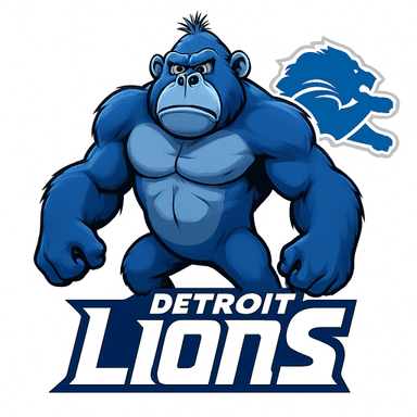 Detroit Lions logo remixed with Lumpy