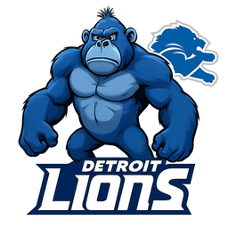Detroit Lions crest remixed with Lumpy