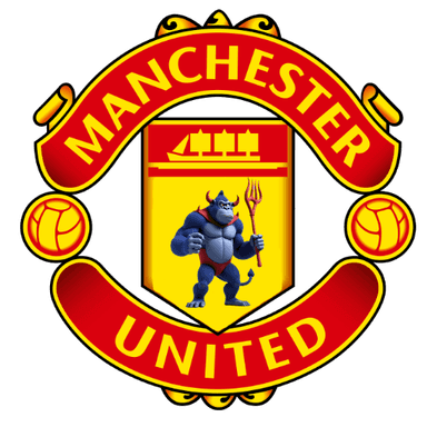Manchester United crest remixed with Lumpy